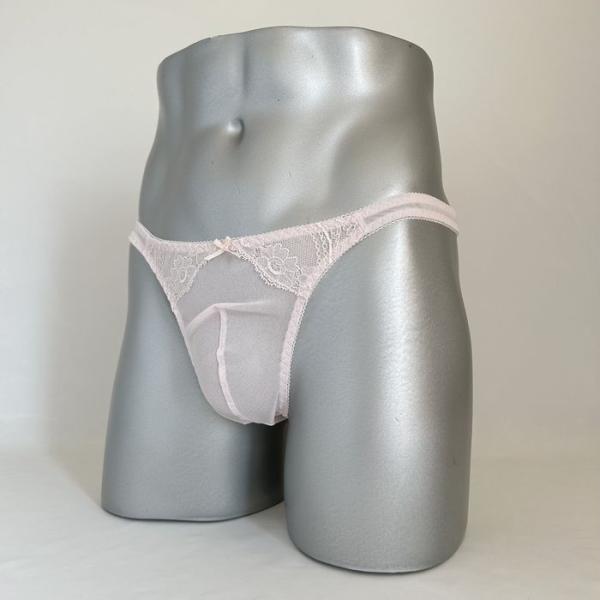 男性用下着 Ｔバックスキャンティー msk-494 feel calmシリーズ　ライトピンク