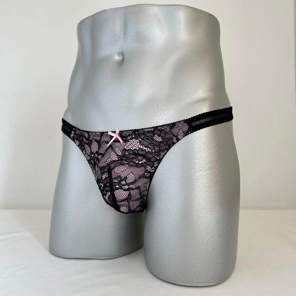男性用下着 Ｔバッスキャンティー msk-496 ブラック　ピンク