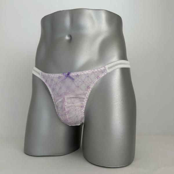 男性用下着 Ｔバックスキャンティー msk-522 フェミニンシリーズ パープル