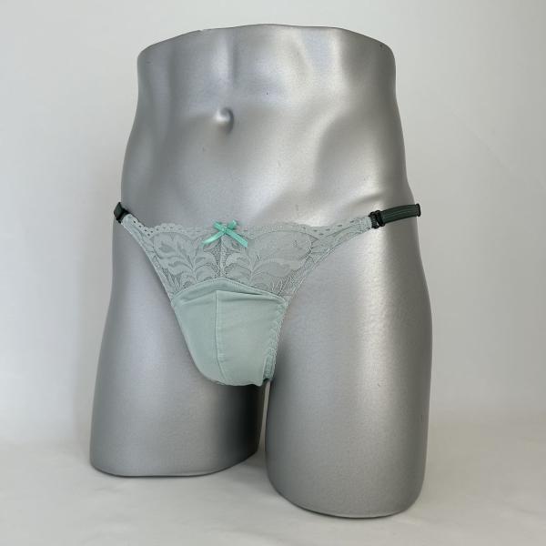 男性用下着 Ｔバック両Ｚスキャンティー msk-550 mintoシリーズ ミントグリーン