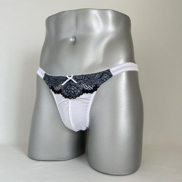 男性用下着Ｔバックスキャンティー msk-559 Navy＆whiteシリーズ ネイビー ホワイト