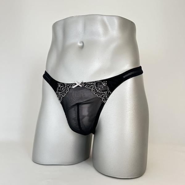 男性用下着Ｔバックスキャンティー msk-573 black coordinateシリーズ ブラック