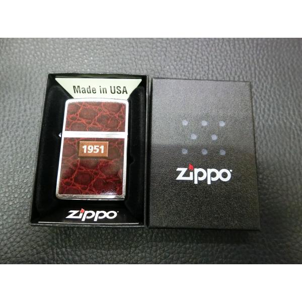 ZIPPO 未使用 デッドストック ジッポー 1951 レザー調 シンプル
