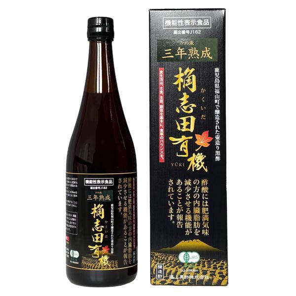 桷志田(かくいだ)有機 3年熟成 有機玄米黒酢 720ml