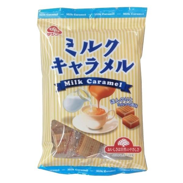 ミルク風味のおいしさに、三温糖を加え、ちょっぴり大粒なキャラメルに仕上げています。【内容量】180g約22個（多少の個数にはバラつきがあります）1個のサイズは約2.5cm×2.5cm×1cm【原材料名】水飴、加糖れん乳、砂糖(三温糖)、低ト...