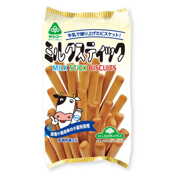 ●牛乳で練り上げたスティックタイプのビスケット。●小麦粉は100％国内産使用※本品製造工場では卵、乳成分、落花生を含む製品と共通の設備で製造しています。※開封後はなるべく早くお召し上がりください。※本品の原材料：ショートニングは、製造過程に...