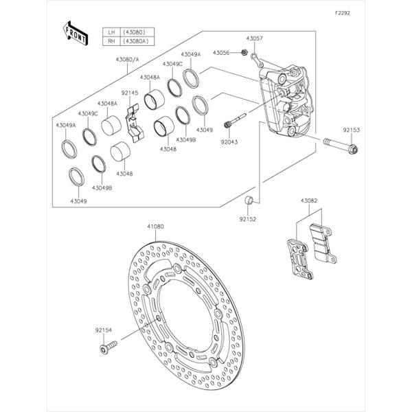 tontonページ カワサキ（Kawasaki） 純正部品 43049-0013 パツキング、ピストン
