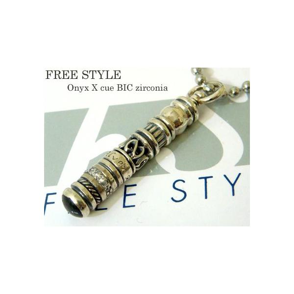 ペンダント シルバー ブラック オニキス ジルコニア メンズ ブランド FREESTYLE sale