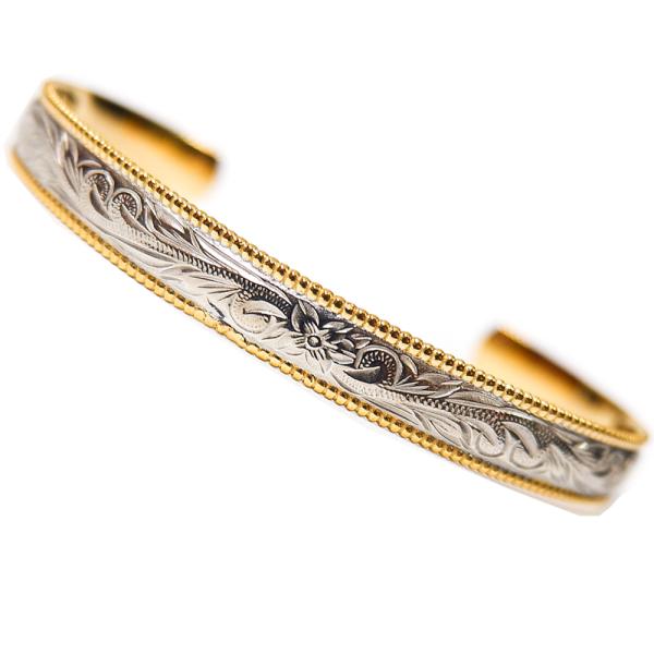 ハワイアンジュエリー　バングル　ブレスレット　メンズ　レディース　ゴールド ハワイアンジュエリー バングル レディース メンズ イエロー