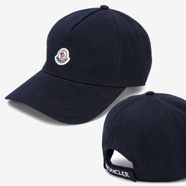 モンクレール MONCLER ロゴ ベースボールキャップ ネイビー