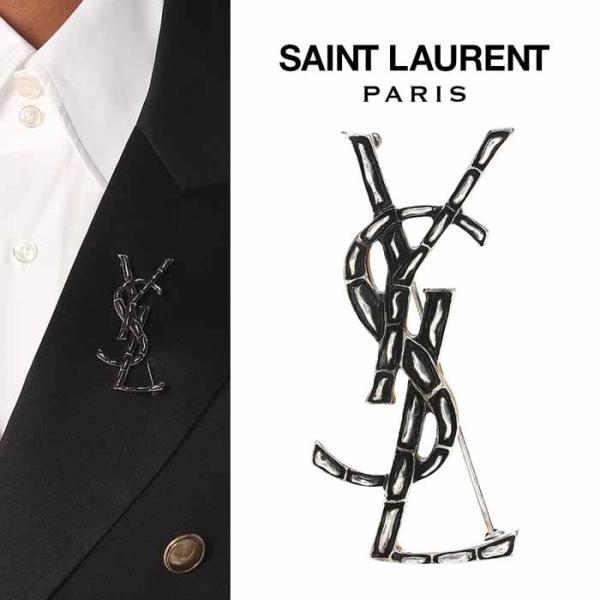 サンローラン Saint Laurent YSL オピウム クロコダイル ブローチ