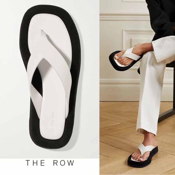 ザ・ロウ The Row Ginza スエード サンダル ホワイト ザ・ロウ The Row Ginza スエード サンダル ホワイト
