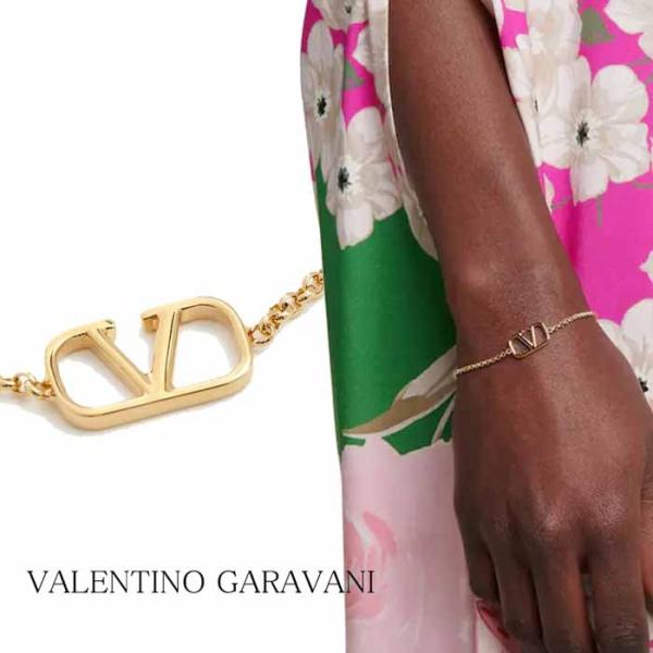 ヴァレンティノ VALENTINO VLogoチェーンブレスレット ゴールド