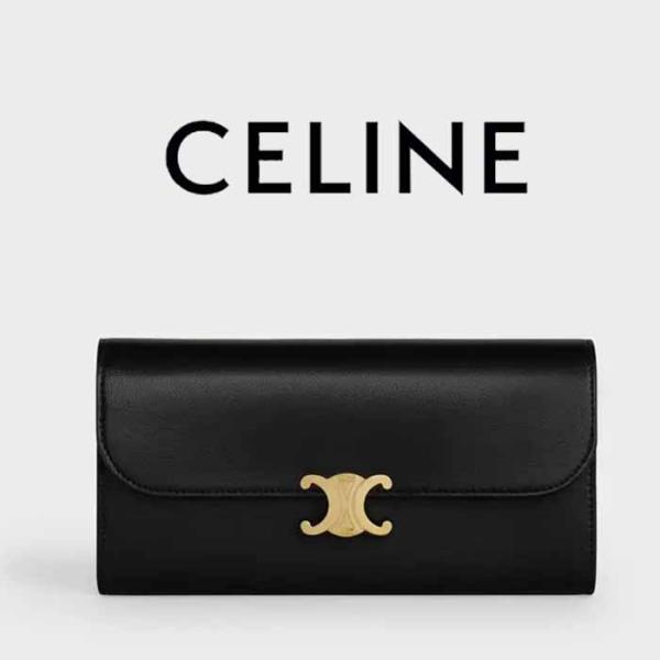 セリーヌ CELINE ラージ トリオンフ フラップウォレット 長財布