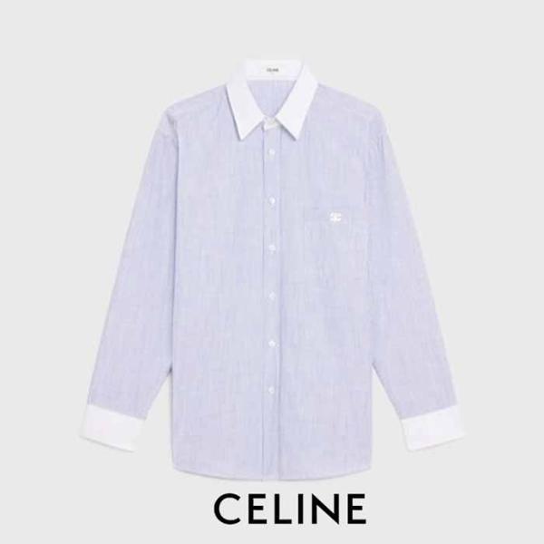 セリーヌ CELINE ストライプ オーバーサイズ シャツ 2C775602P.01CX