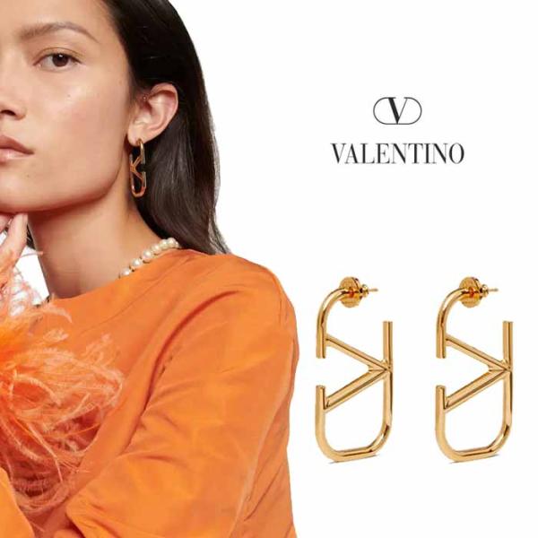 ヴァレンティノ VALENTINO Vロゴ シグネチャー メタル ピアス