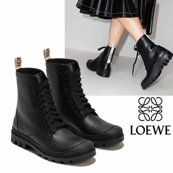 ロエベ LOEWE コンバット ブーツ (カーフ) L815285X14 ブラック