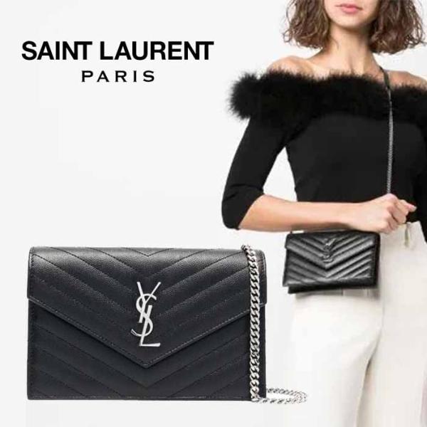 サンローラン Saint Laurent モノグラム エンベロープ チェーン