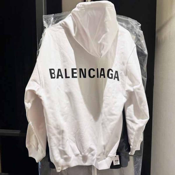 バレンシアガ フードパーカー バックプリントロゴ BALENCIAGA