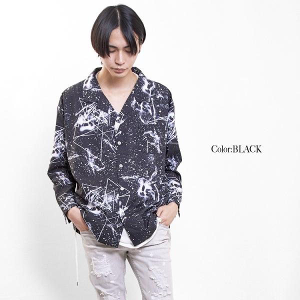 ジオメトリック オープンカラーシャツ 長袖 オーバーサイズ ゆったり 大きめ 幾何学 メンズ Jury Black Buyee Buyee Japanese Proxy Service Buy From Japan Bot Online