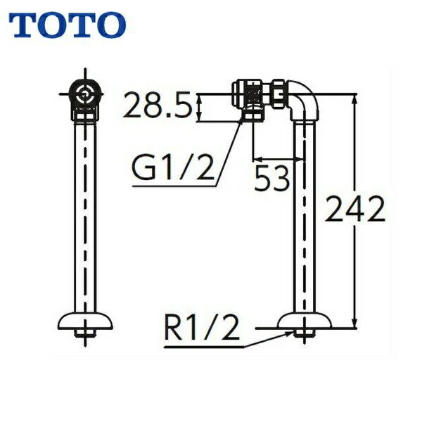TOTO TL347C1R TOTOアングル形止水栓 床給水用 送料無料 : 住設