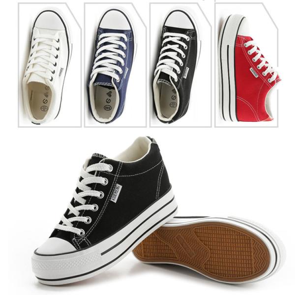スニーカー レディース レースアップ 厚底 インヒール 5 5cm美脚 シューズ 靴 カジュアル 黒 ホワイト 白 ネイビー ローカット Buyee Buyee Japanese Proxy Service Buy From Japan Bot Online