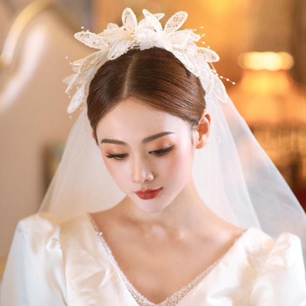 ウェディングベール フラワーベール ショートベール 花冠ベール 結婚式 ウェディングドレス 花嫁 挙式 ドレス花冠 花かんむり フラワーティアラ Ksb 052 Just For You Online Store 通販 Yahoo ショッピング