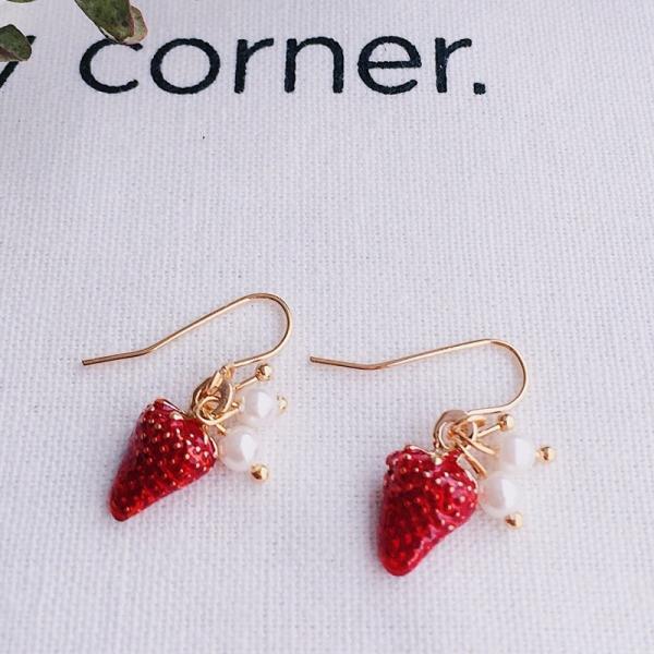オレンジ系 人気商品 大人気 ピアス イヤリング いちご パール ゆらゆら ハンドメイド ディズニー ピアス ハンドメイド オレンジ系 66 913 Jkkniu Edu