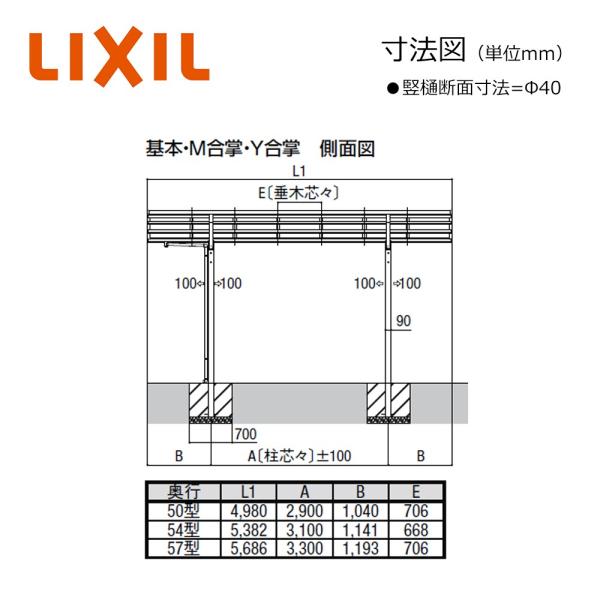 Fugor M 52 54 22 1 ジャストネット カーポート Lixil ポリカーボネート屋根材 標準柱h22 ポリカーボネート屋根材 W5266 L53 R 店 その他カーポート ガレージ 店のフーゴ レギュラー フーゴ M合掌25 27 54型
