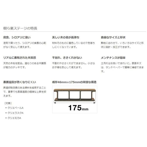 本物後払い手数料無料 Lixil ウッドデッキ樹ら楽ステージ2 5間 4尺 4370 1228 標準束柱a L 429 幕板a 贅沢品