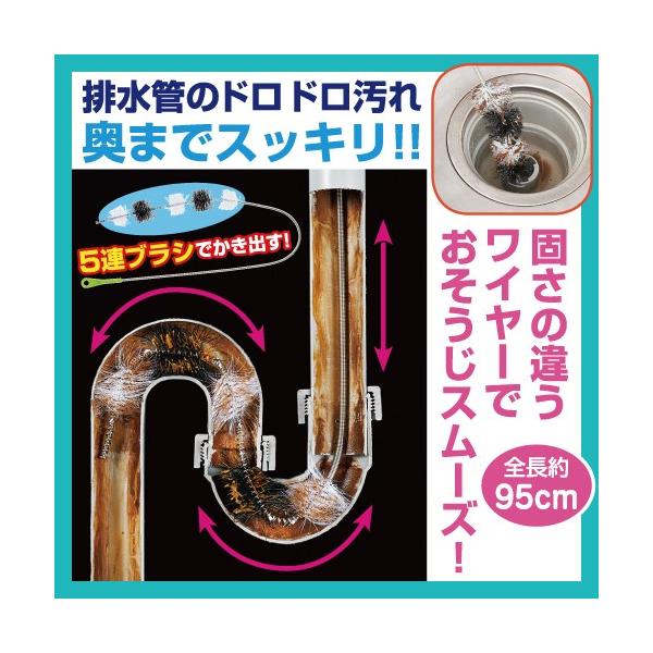 排水管5連でスッキリパイプ職人 排水口つまり ヌメリとり 排水溝 掃除 ブラシ パイプクリーナー お風呂 シンク 洗面所 洗浄 ワ Buyee Buyee Japanese Proxy Service Buy From Japan Bot Online