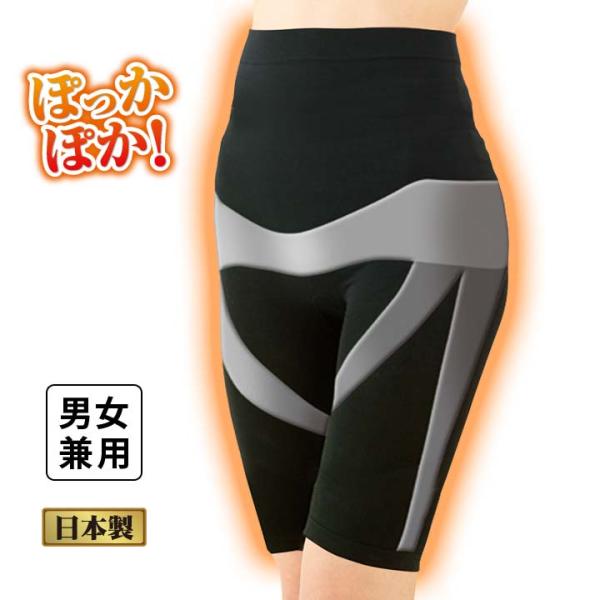 パワー アップ スパッツ トレーニング用 (黒M) 男女兼用 腰のコリも解消 男女兼用 股関節 脚 支える サポーター ウォーキングスパッツ 足腰