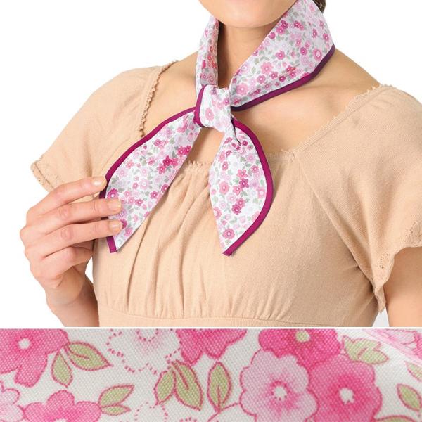 冷却グッズ 首元 ひんやりネッククーラー おしゃれ スカーフ 綿100