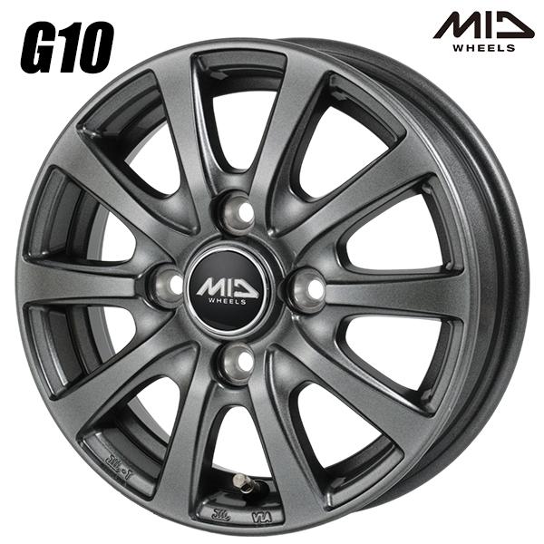 12インチ 3.5J 4H100 +42 MID マルカサービス G10 MG アルミホイール単品 4本セット