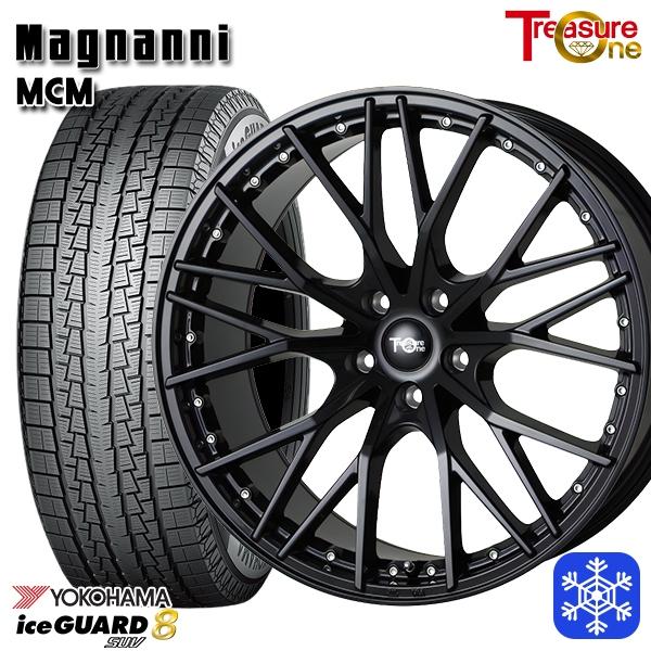 235/60R18インチ ヨコハマ アイスガード 8 SUV IG81 5H114.3 スタッドレスタイヤホイール4本セット マグナーニ MCM BK