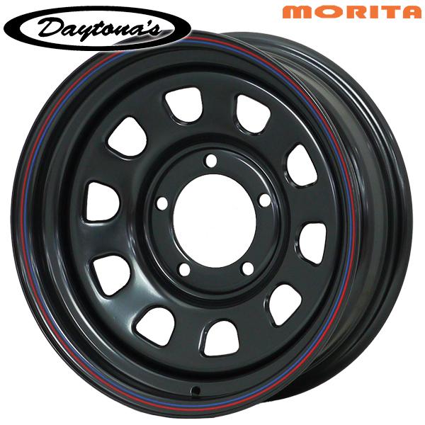 ジムニーシエラ MRT DAYTONA'S デイトナ 16インチ 6.0J 5H139.7 ±0 ブラック(レッド/ブルーライン) スチールホイール単品 1本 4本以上送料無料