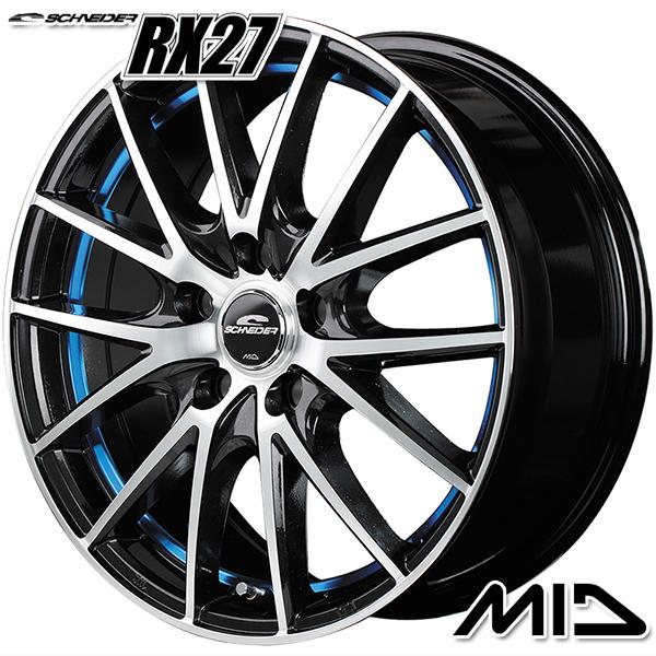 オールシーズンタイヤ ホイールセット 215/55R17インチ 5H114 MID RX27 BLUE ミシュラン クロスクライメート2