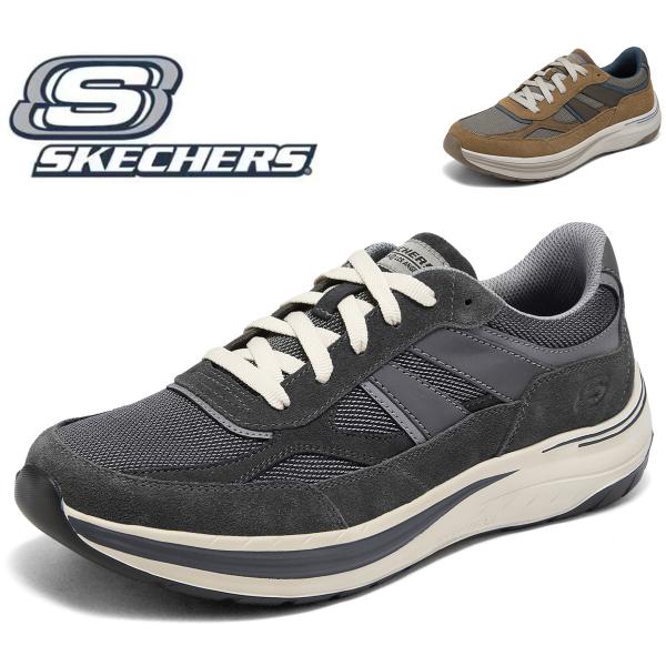 SKECHERS（スケッチャーズ） メンズ スニーカー 本革 革靴 アウトドア
