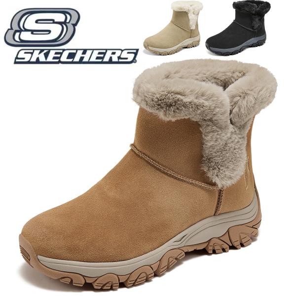 新品　SKECHERS スケッチャーズレディース ボアスエードブーツ 26cm SKECHERS（スケッチャーズ） レディース ブーツ ショート 冬 軽量 幅広