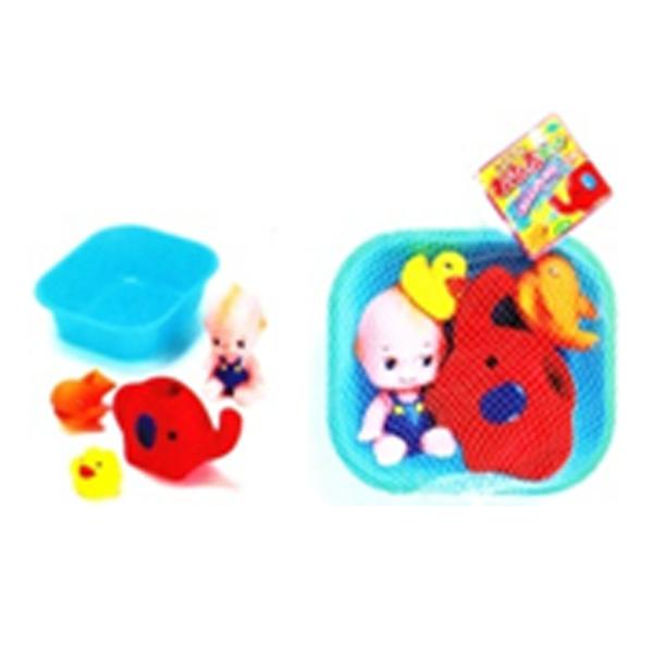 お風呂遊びセット（ぞうさんジョロ入り）、素材；PCV、PP、保護者の元で遊んでください。、対象年齢：3才以上、