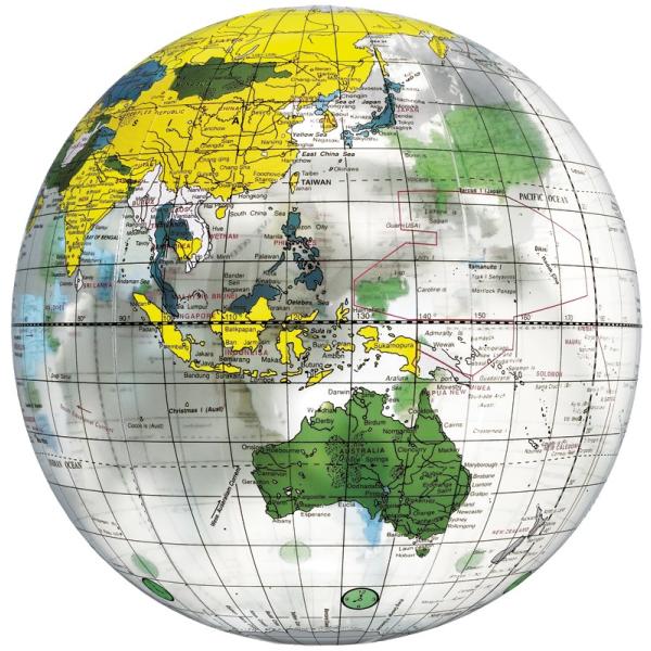 イガラシ　地球儀ボール（クリア）　BGP-240　ビーチボール