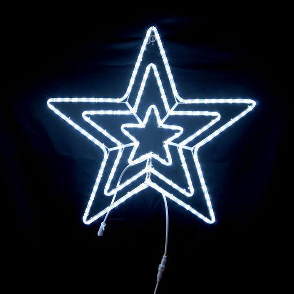 防水規格：IPX4、白色LEDチューブライト、常点プラグコード180cm付、100V /0.1A、消費電力：10W、サイズ：約W70×H70cm、重量：2kg、80Wまで連結可能、材質：銅線・PVC・金属、モチーフ延長コード別売（MEC18...