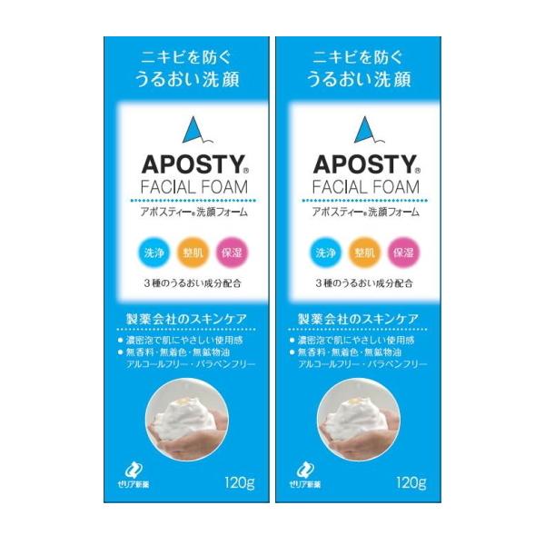 【送料無料】アポスティー洗顔フォーム 120g×2個セット｜APOSTY｜ゼリア新薬