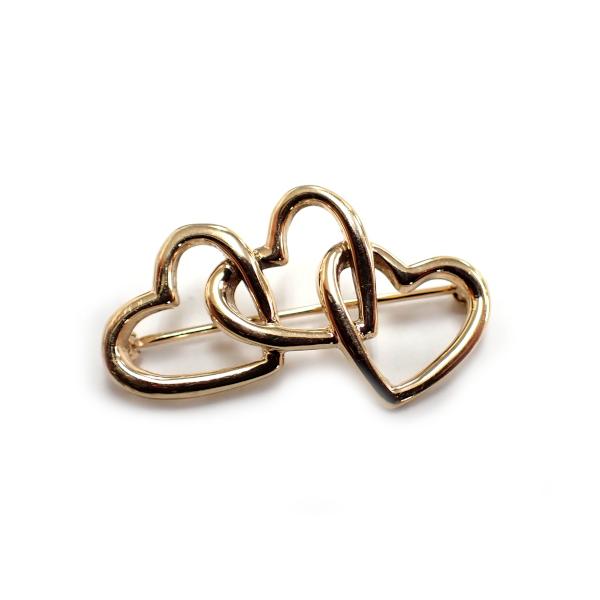 TIFFANY&Co. ティファニー 14K スリーハート ブローチ オープン TIFFANY&Co. ティファニー 14K スリーハート ブローチ オープン