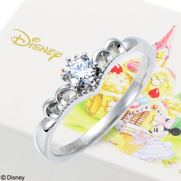 Disney ダイヤモンド 指輪 Disney ピンクゴールド リング 指輪 エンゲージリング 婚約指輪