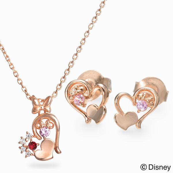 ミニーのネックレスとピアスセット Disney（ディズニー） ピアス ネックレス セット レディース ブランド