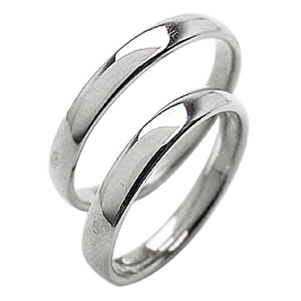 Jewelry i 結婚指輪 平甲丸 3mm幅 マリッジリング ホワイトゴールドK10 