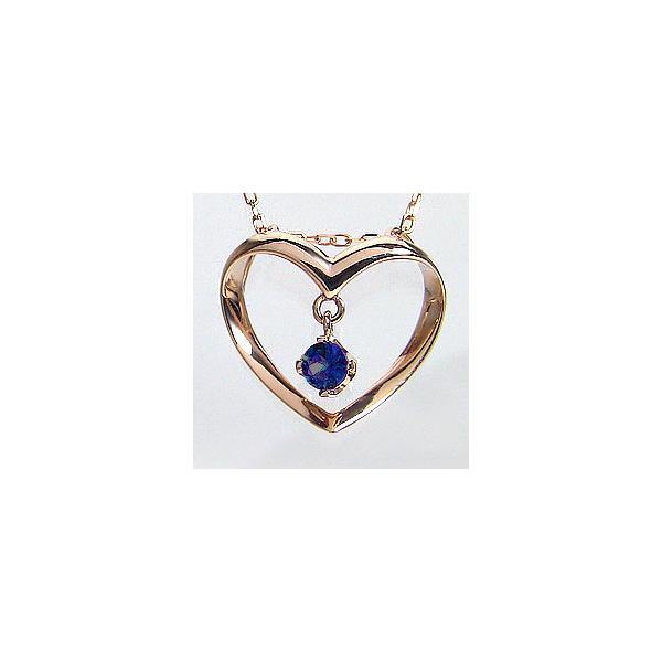 Jewelry i（ジュエリーアイ） ハート サファイア ネックレス 9月