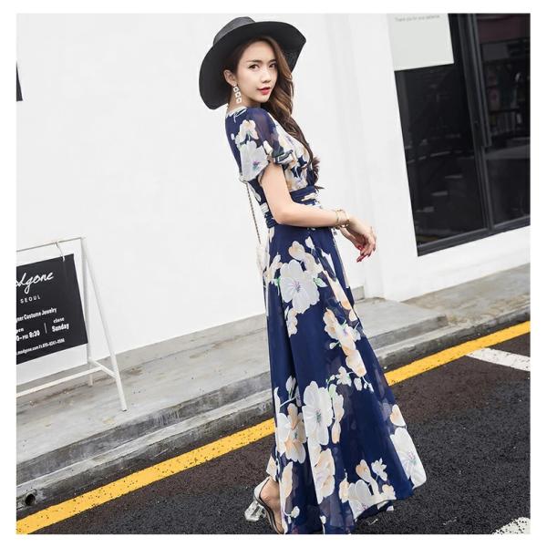 ワンピース レディース 大人 超目玉 ワンピ 花柄 夏秋 Vネック カジュアルワンピ 着やせ きれいめ 総柄 無地 ミモレ丈 S 5xl 半袖 通気 人気 パーティー 二次会 夏服