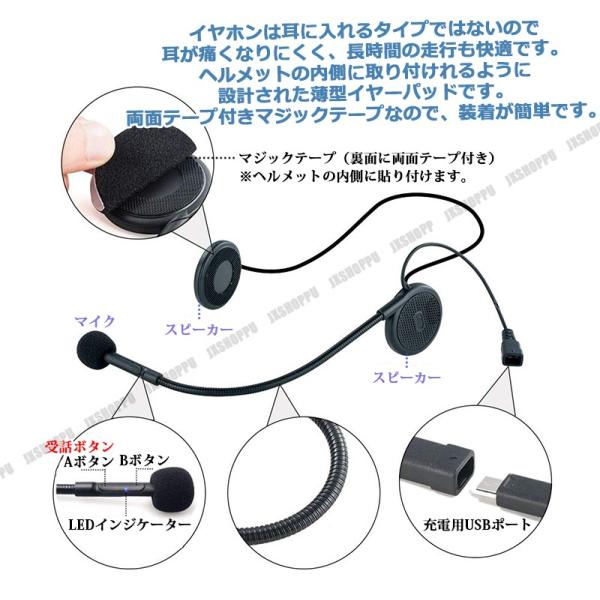 バイク用 ヘッドセット インカム ステレオ 薄型 8mm Bluetooth4 0 ヘルメットイヤホン マジックテープ 防汗 防塵 ハンズフリー ワイヤレス 日本語説明書付 Buyee Buyee Japanese Proxy Service Buy From Japan Bot Online